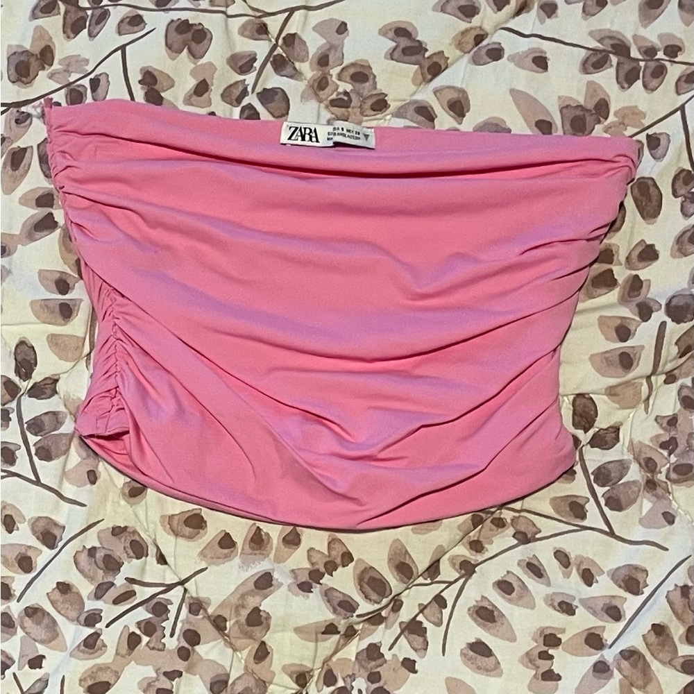 Zara Bright Pink Women's Crop Top